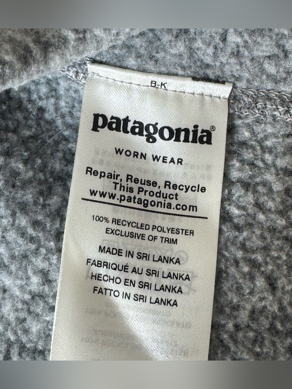 Patagonia Better Sweater 1/4 Zip Fleece Pullover Grey Heather Size L - Picture 7 of 13
